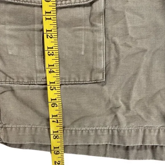 Savane Cargo Short Men 40 Beige Mid Rise Flat Front Elastic Waist Pockets Cotton - Picture 6 of 8